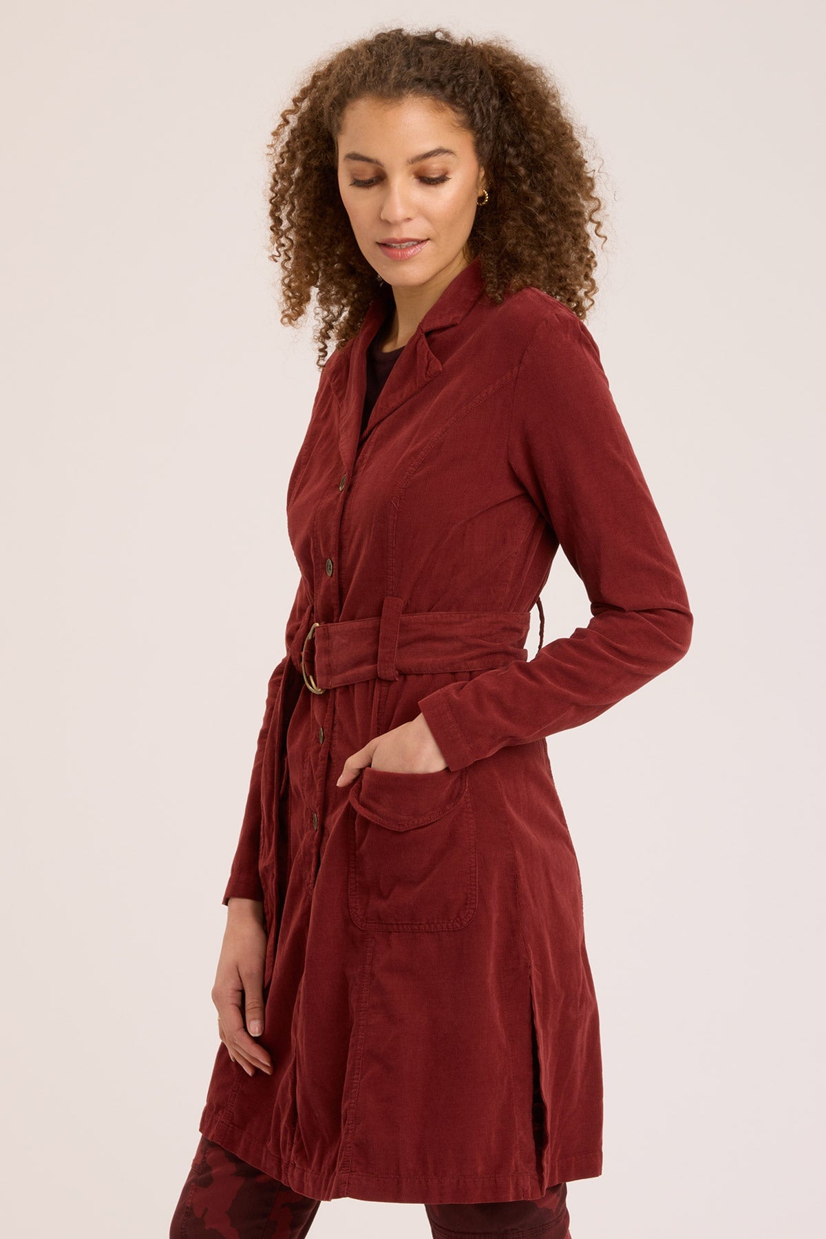 Wearables Cord Belted Trench 