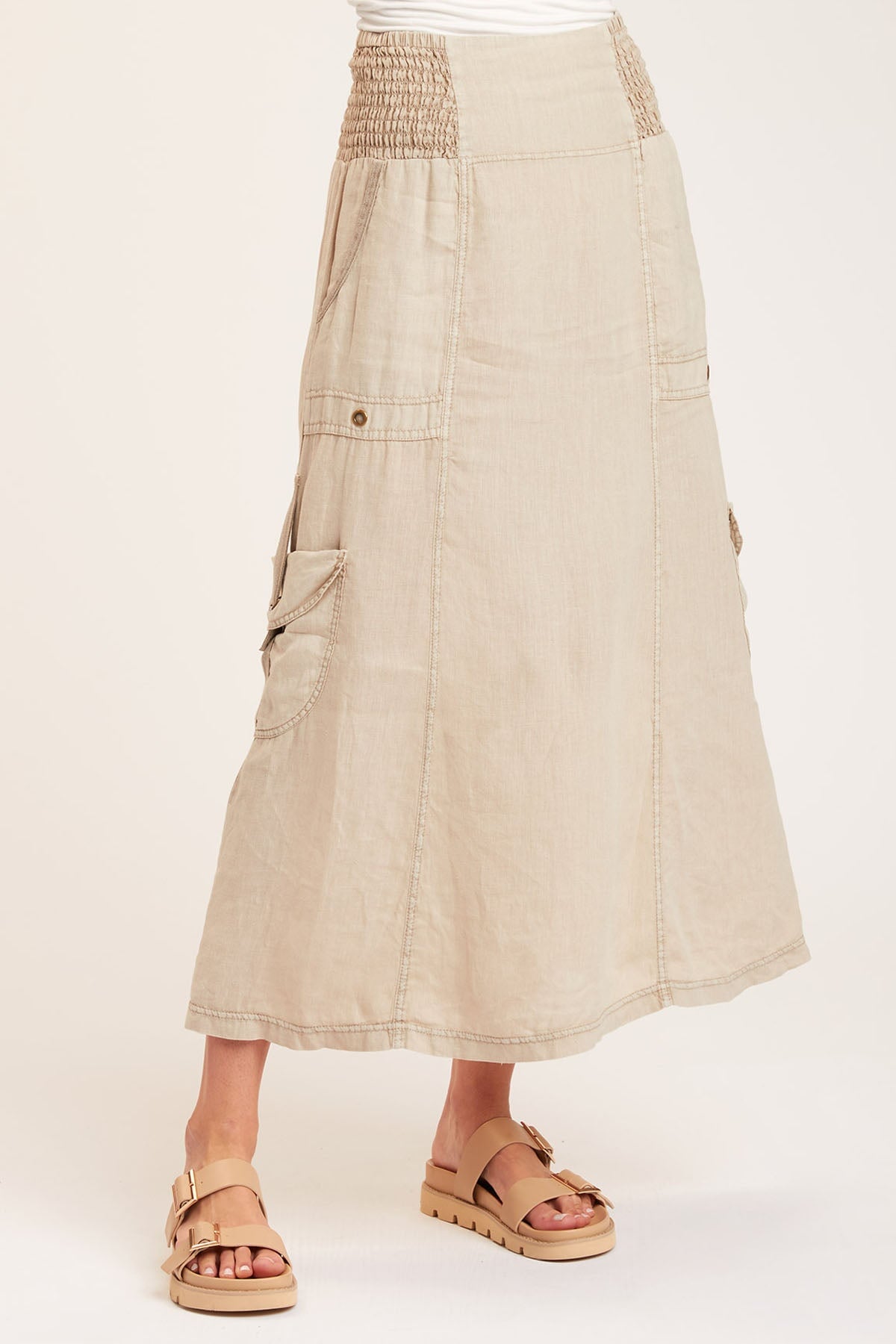 Francine Maxi Skirt in Merino Wool Pigment – XCVI