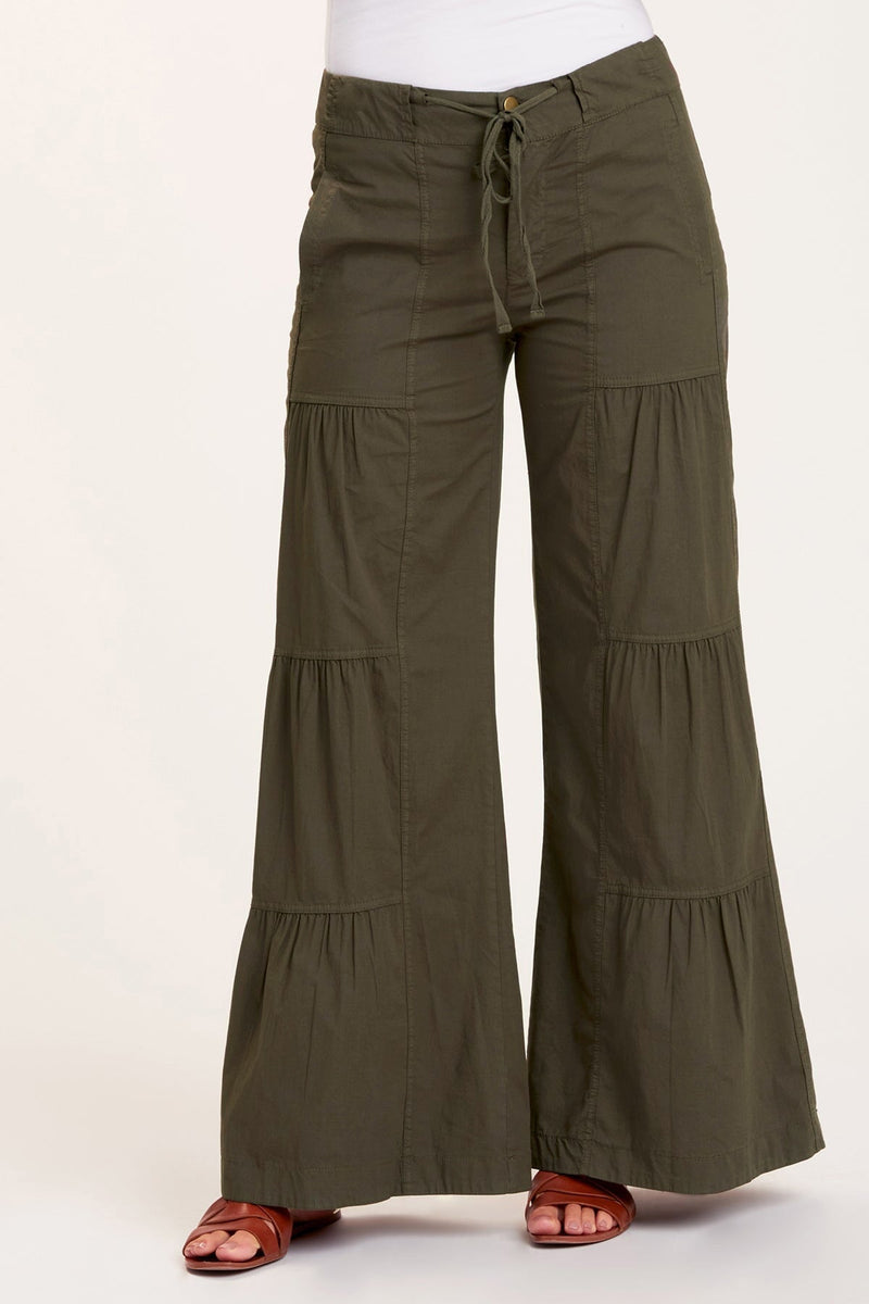 Womens Soft Surroundings Pants  Corduroy Pull-On Flare Pants