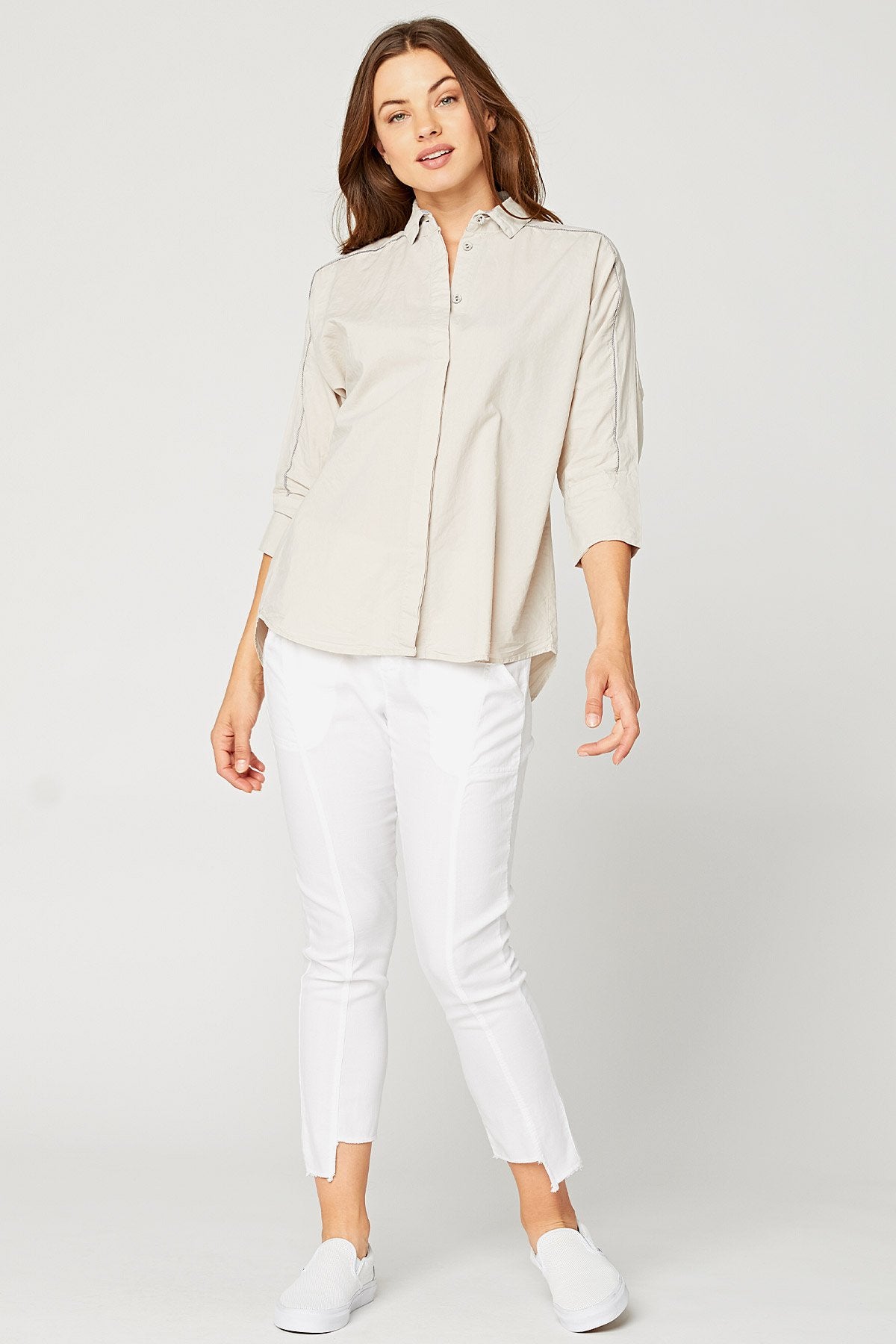 XCVI Power Button-Down Shirt 