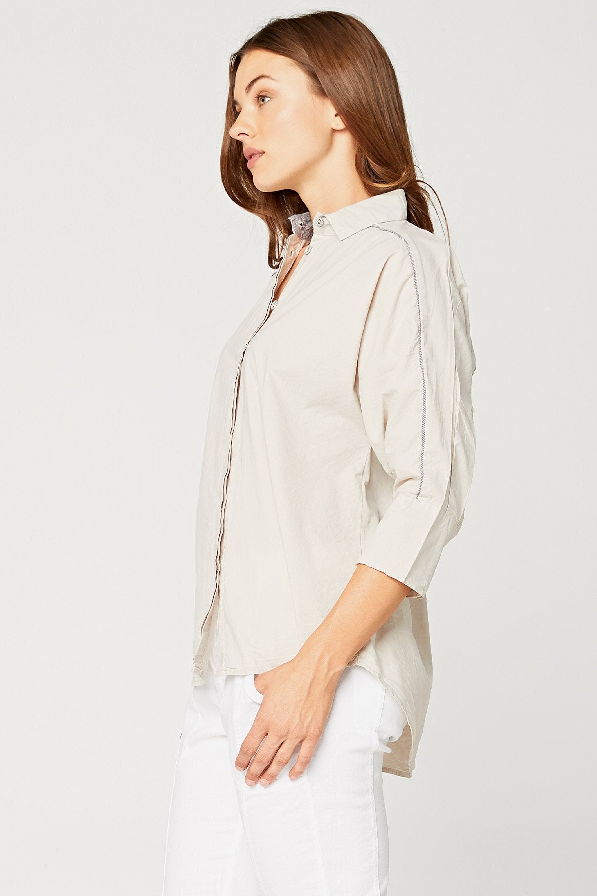 XCVI Power Button-Down Shirt 