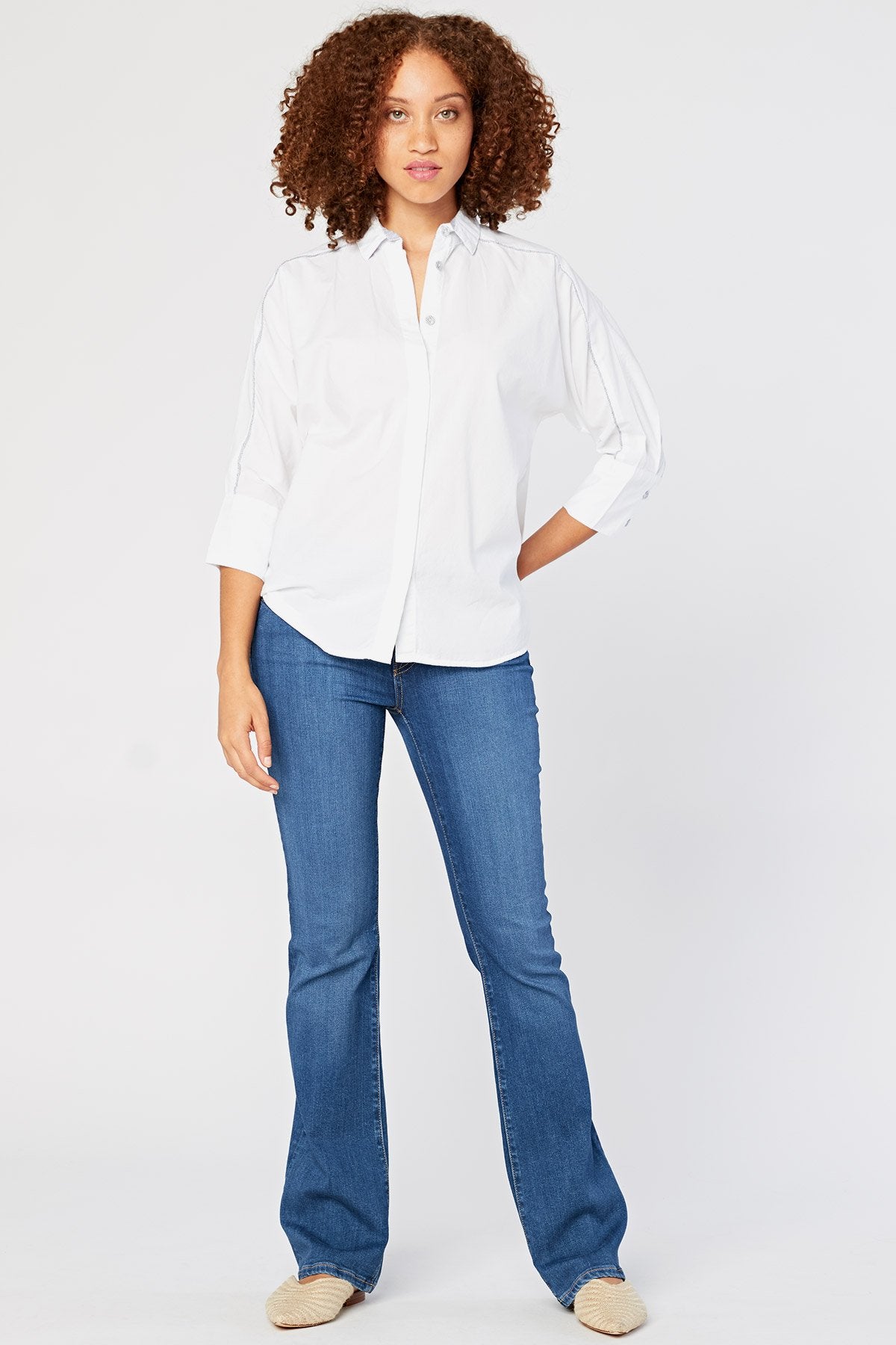 XCVI Power Button-Down Shirt 