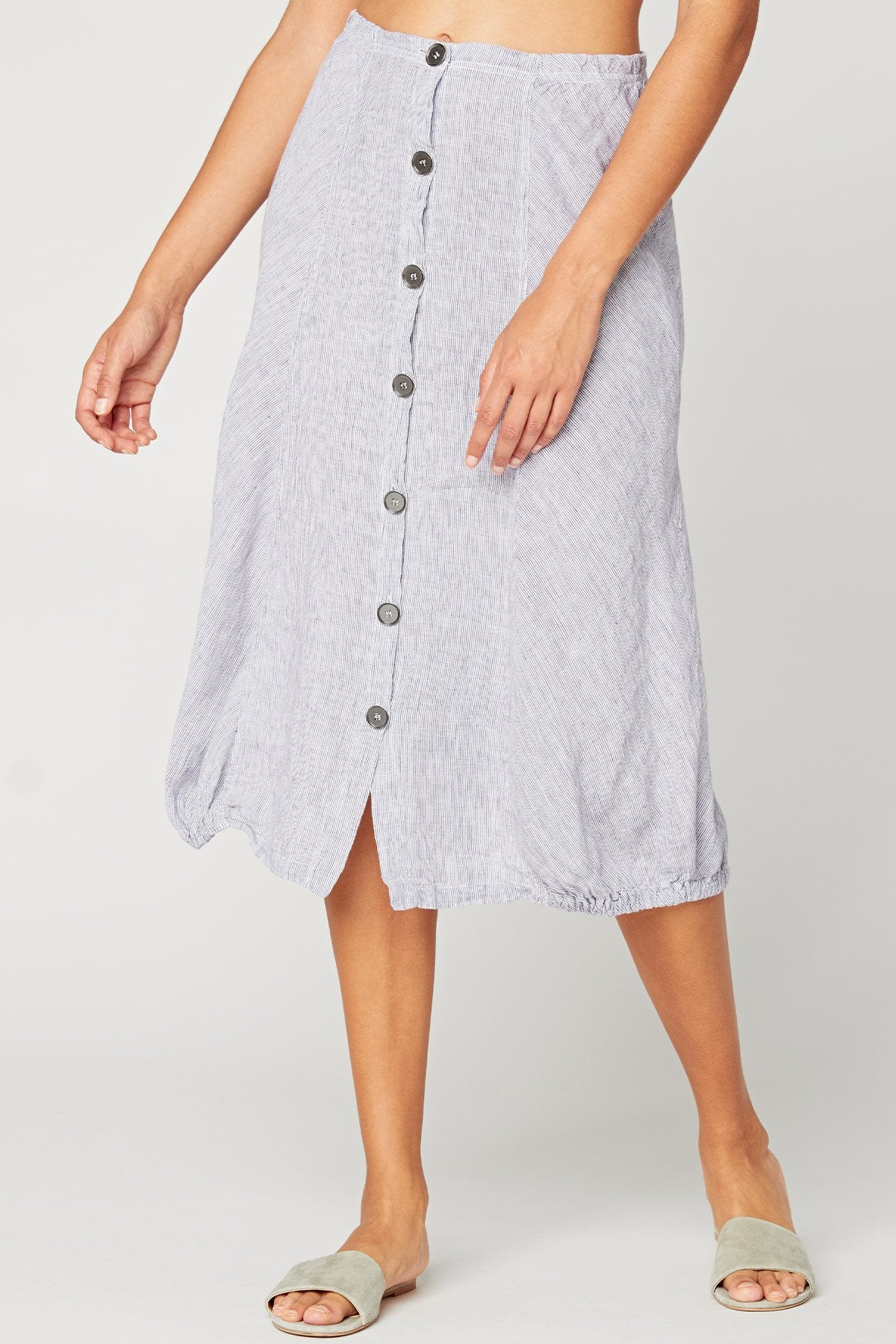 Shop Xcvi Exposed Buttons Skirt In White