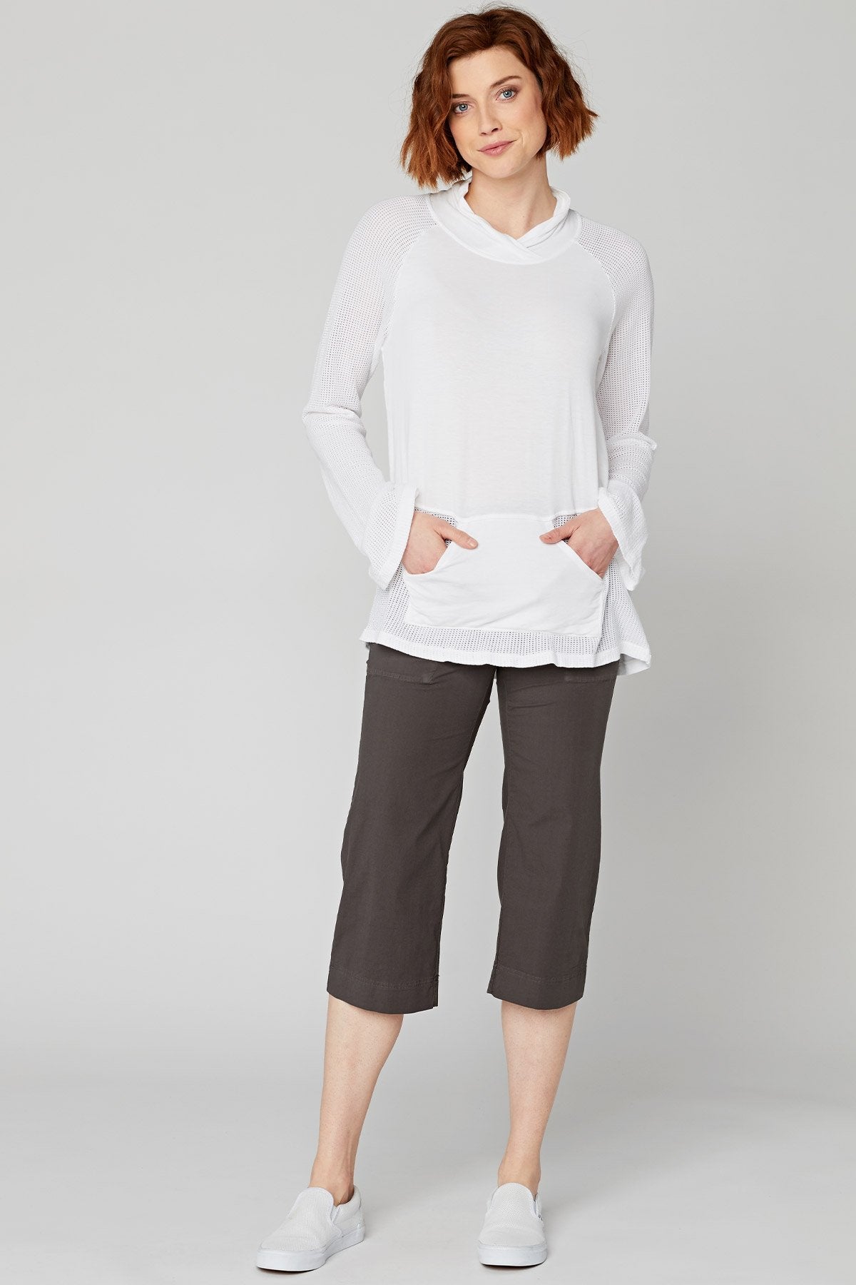 Wearables 4-Pocket Fold Over Crop 