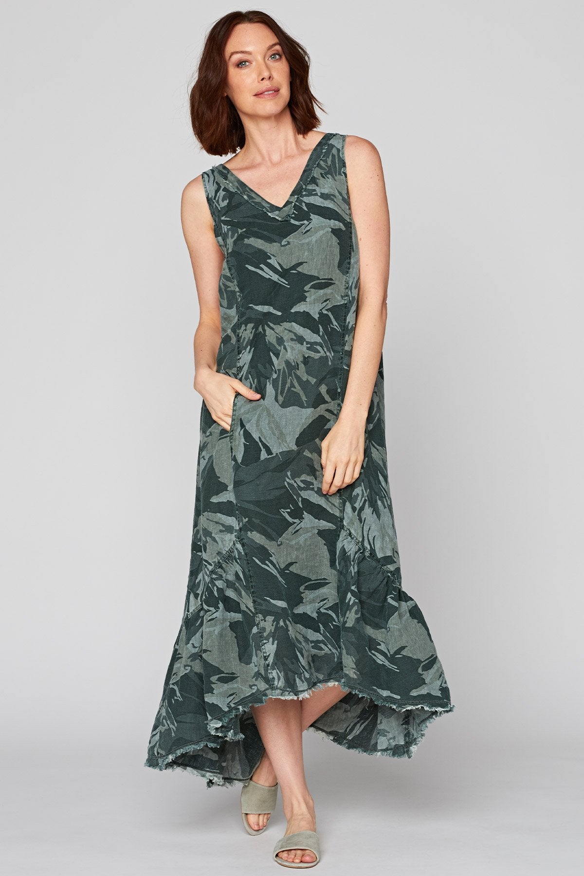 XCVI Camo Tropical Dress 