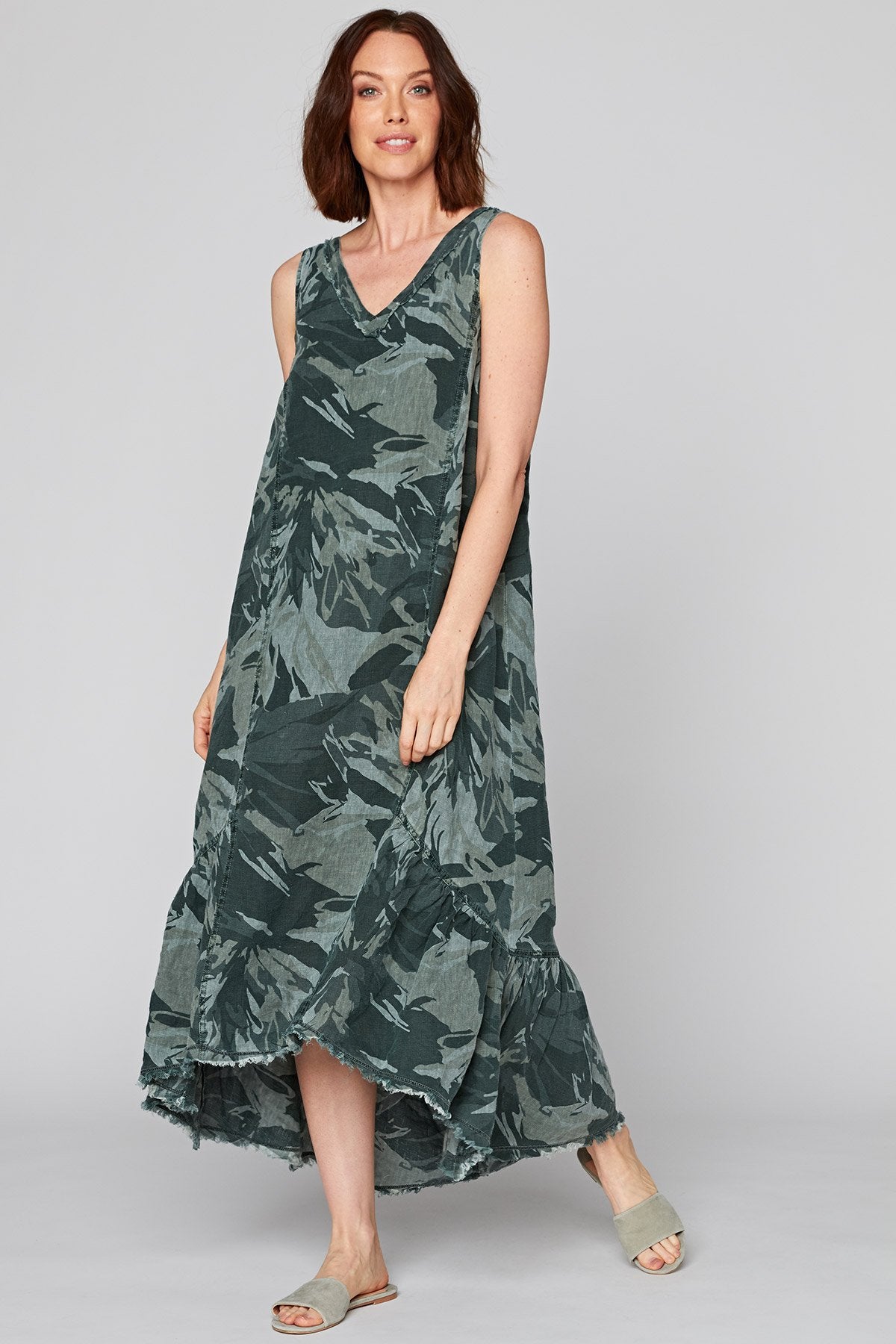 XCVI Camo Tropical Dress 