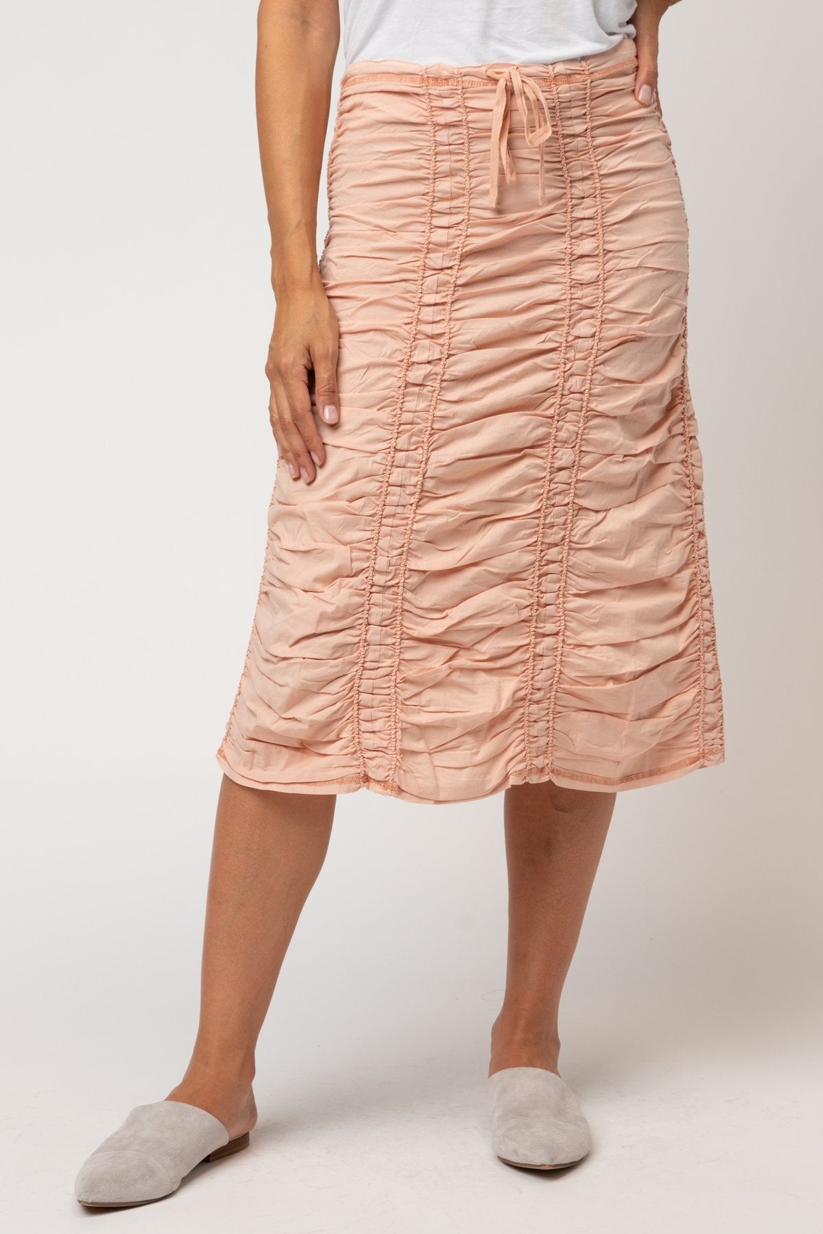 XCVI Double Shirred Panel Skirt 